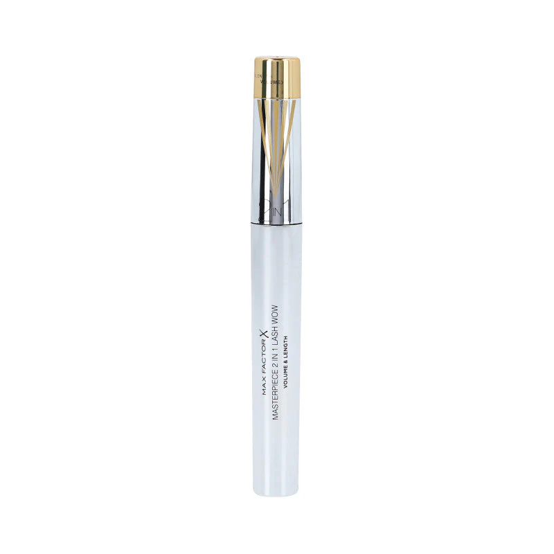 MAX FACTOR MASTERPIECE 2IN1 WOW BLACK BROWN 02 Wydłużający i nadający objętość tusz do rzęs czarny brąz 7 ml