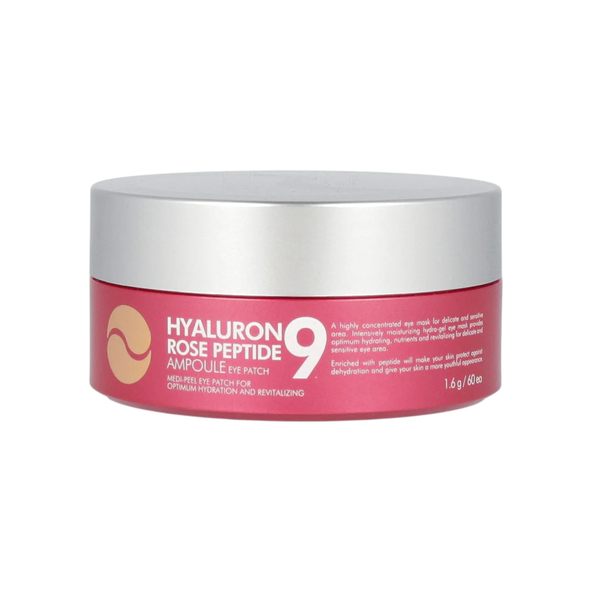 MEDI-PEEL HYALURON ROSE PEPTIDE 9 EYE PATCH Hydrożelowe płatki pod oczy z peptydami i różą damasceńską 60 szt.