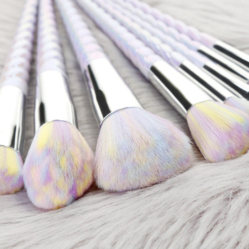 MIMO Zestaw 8 pędzli do makijażu, Unicorn, Pastel - Image 5