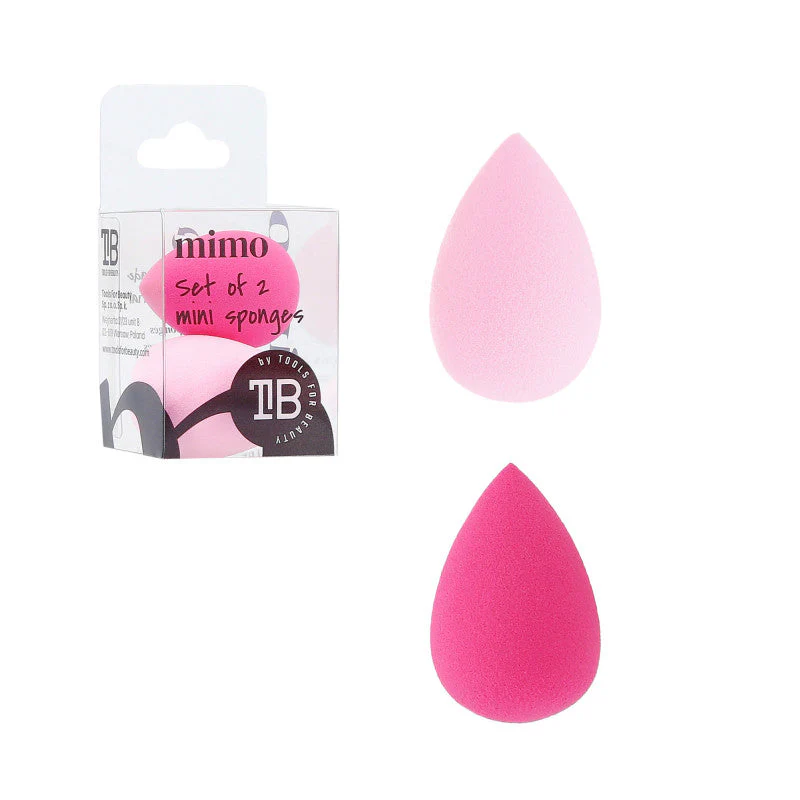 MIMO Zestaw dwóch gąbek do makijażu, Raindrop Mini, Różowa - Image 2