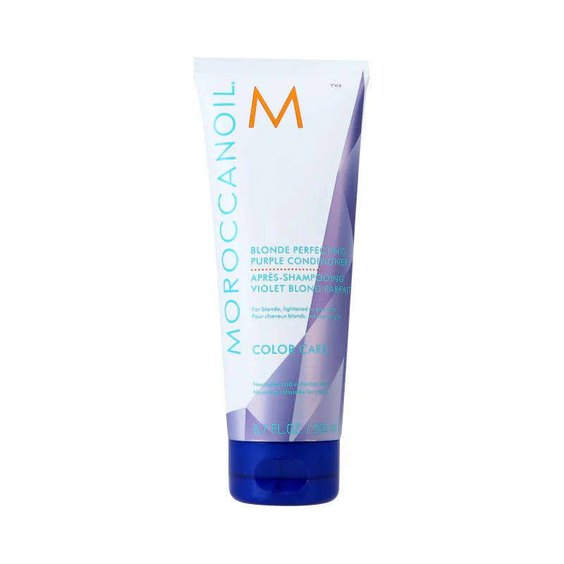 MOROCCANOIL BLONDE PERFECTING Fioletowa odżywka do włosów blond i siwych 200 ml