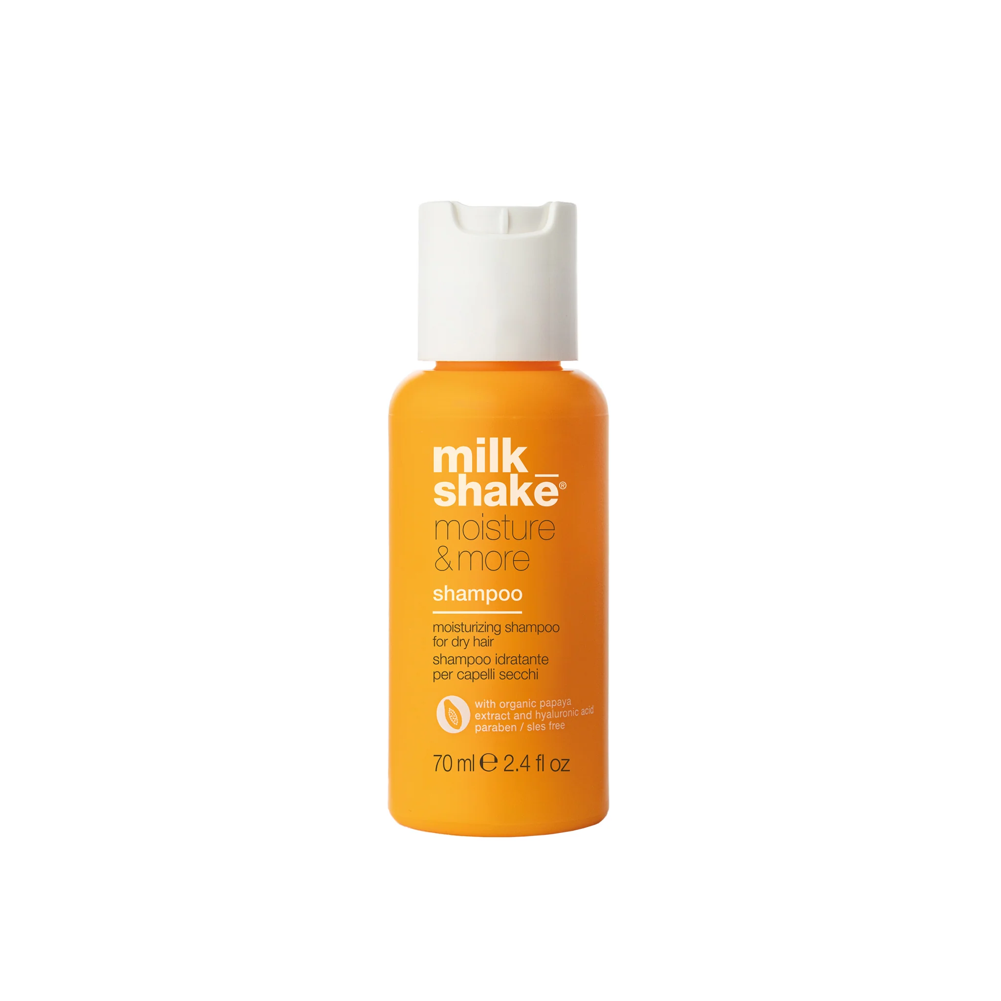 MILK SHAKE MOISTURE & MORE Nawilżający szampon do włosów suchych i osłabionych 70 ml
