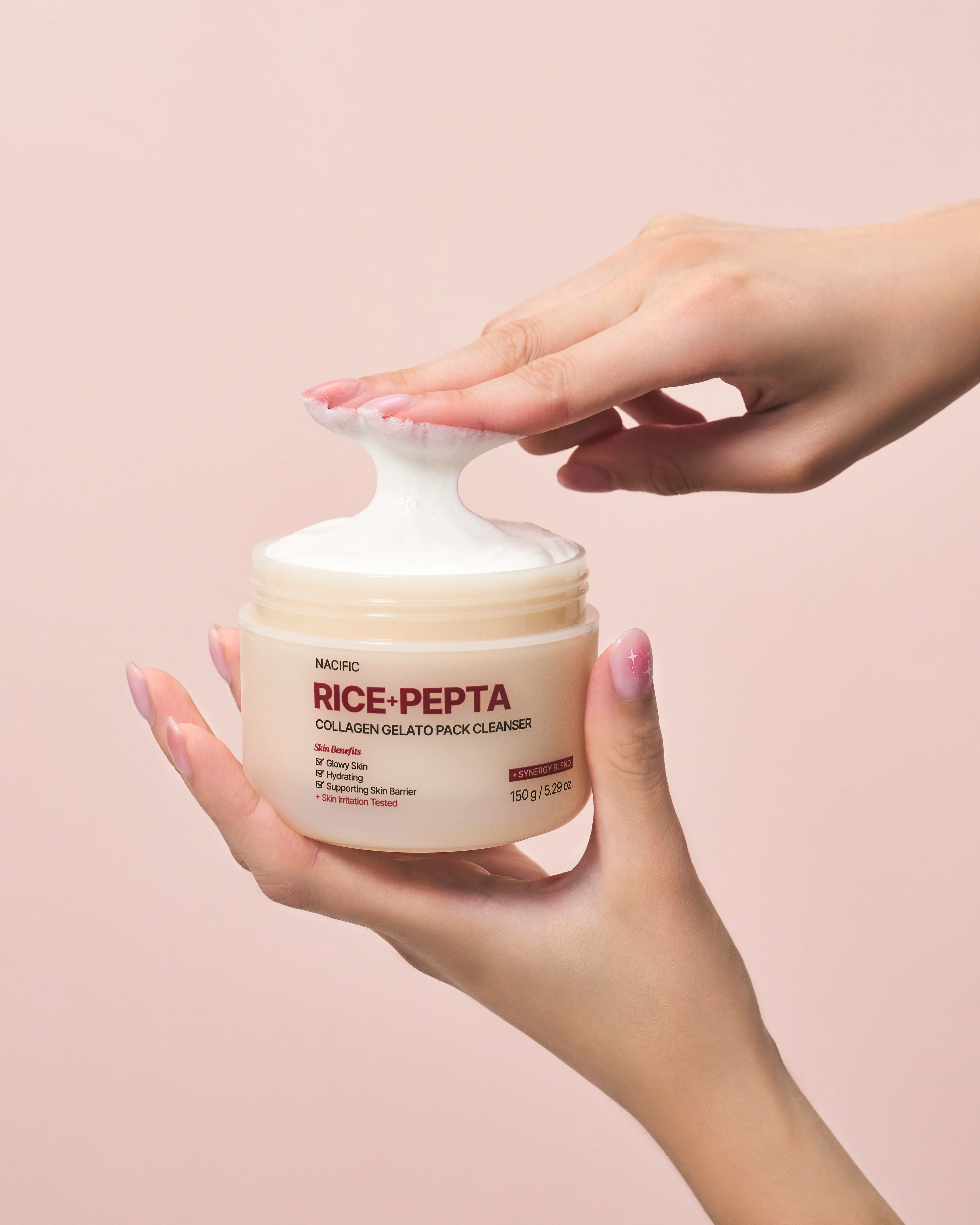 NACIFIC RICE+PEPTA COLLAGEN GELATO PACK CLEANSER Oczyszczająca maska i żel do mycia twarzy 2w1, 150 g - Image 3
