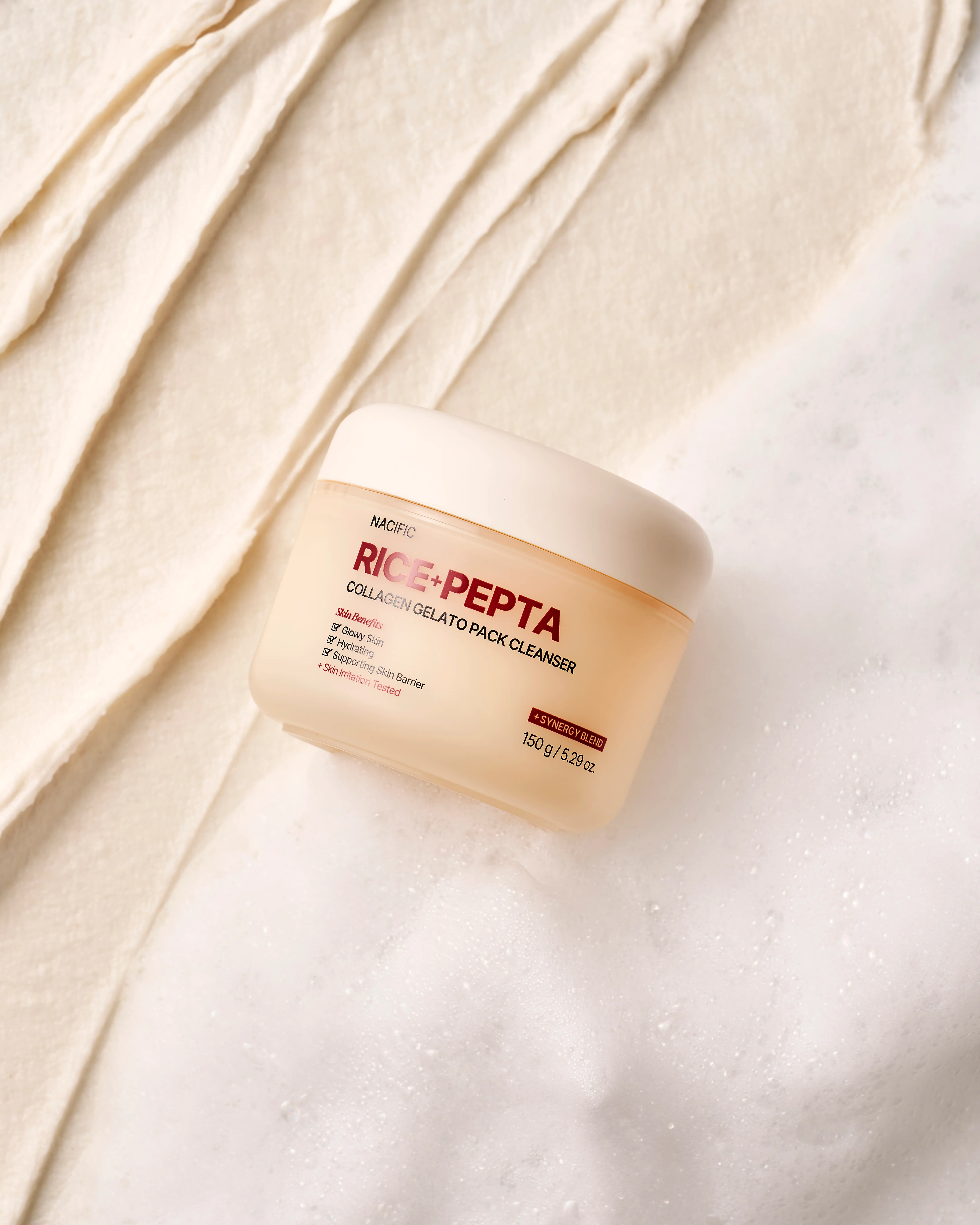 NACIFIC RICE+PEPTA COLLAGEN GELATO PACK CLEANSER Oczyszczająca maska i żel do mycia twarzy 2w1, 150 g - Image 4