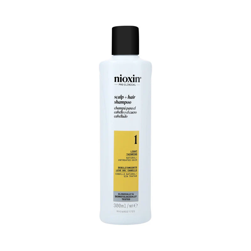 NIOXIN PRO CLINICAL 1 Wzmacniający szampon do włosów naturalnych i lekko przerzedzonych 300 ml