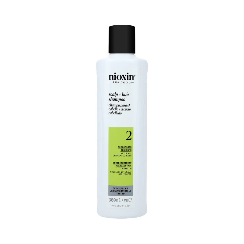 NIOXIN PRO CLINICAL 2 Wzmacniający szampon do włosów naturalnych i z widocznym przerzedzeniem 300 ml