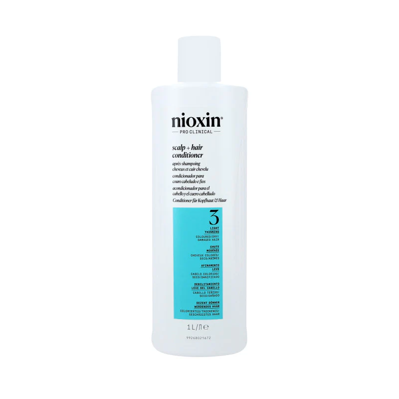 NIOXIN PRO CLINICAL 3 Wzmacniająca odżywka do włosów farbowanych i lekko przerzedzonych 1000 ml