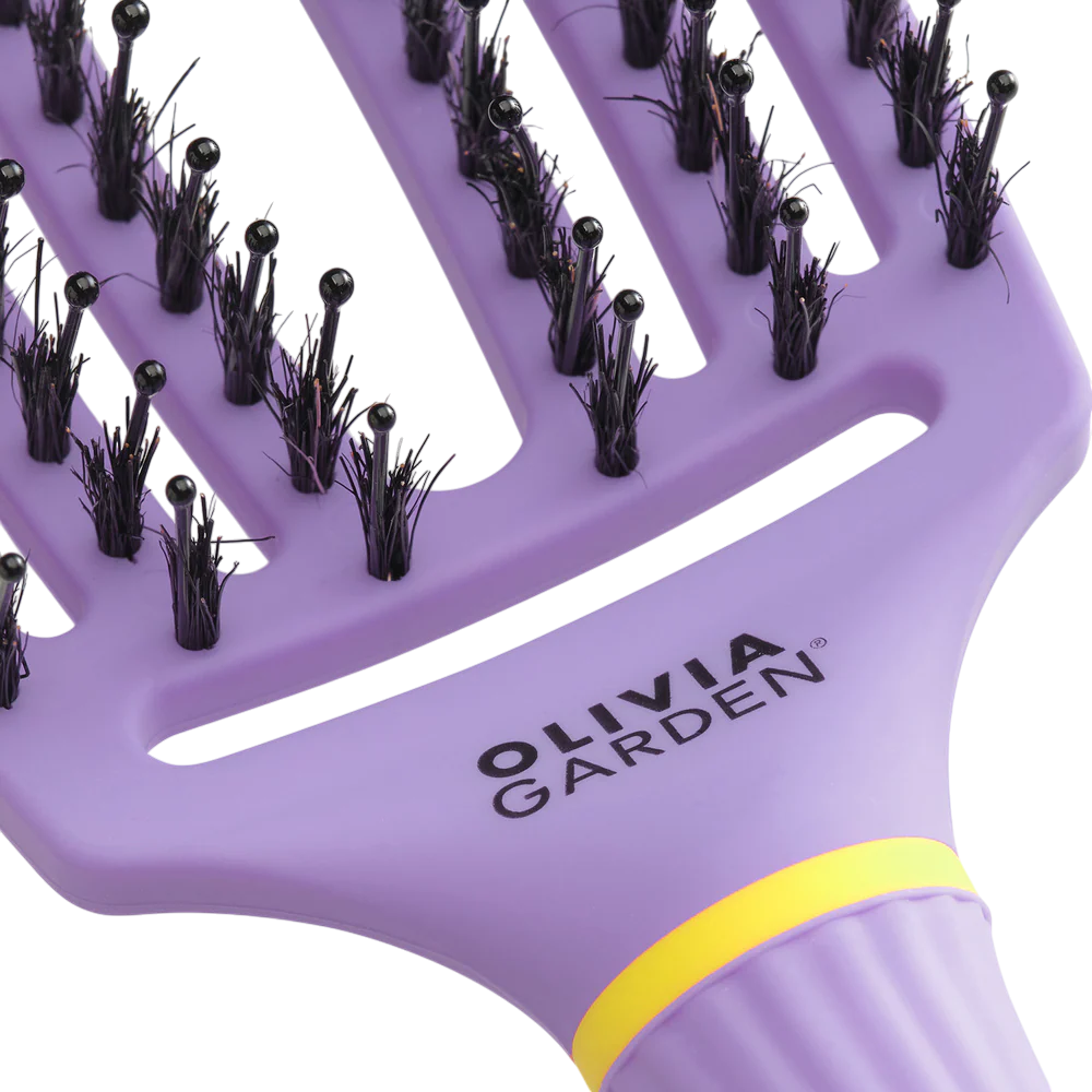 OLIVIA GARDEN FINGERBRUSH COMBO MEDIUM INNER CHILD Szczotka do rozczesywania włosów – Edycja limitowana Snuggle Purple - Image 2