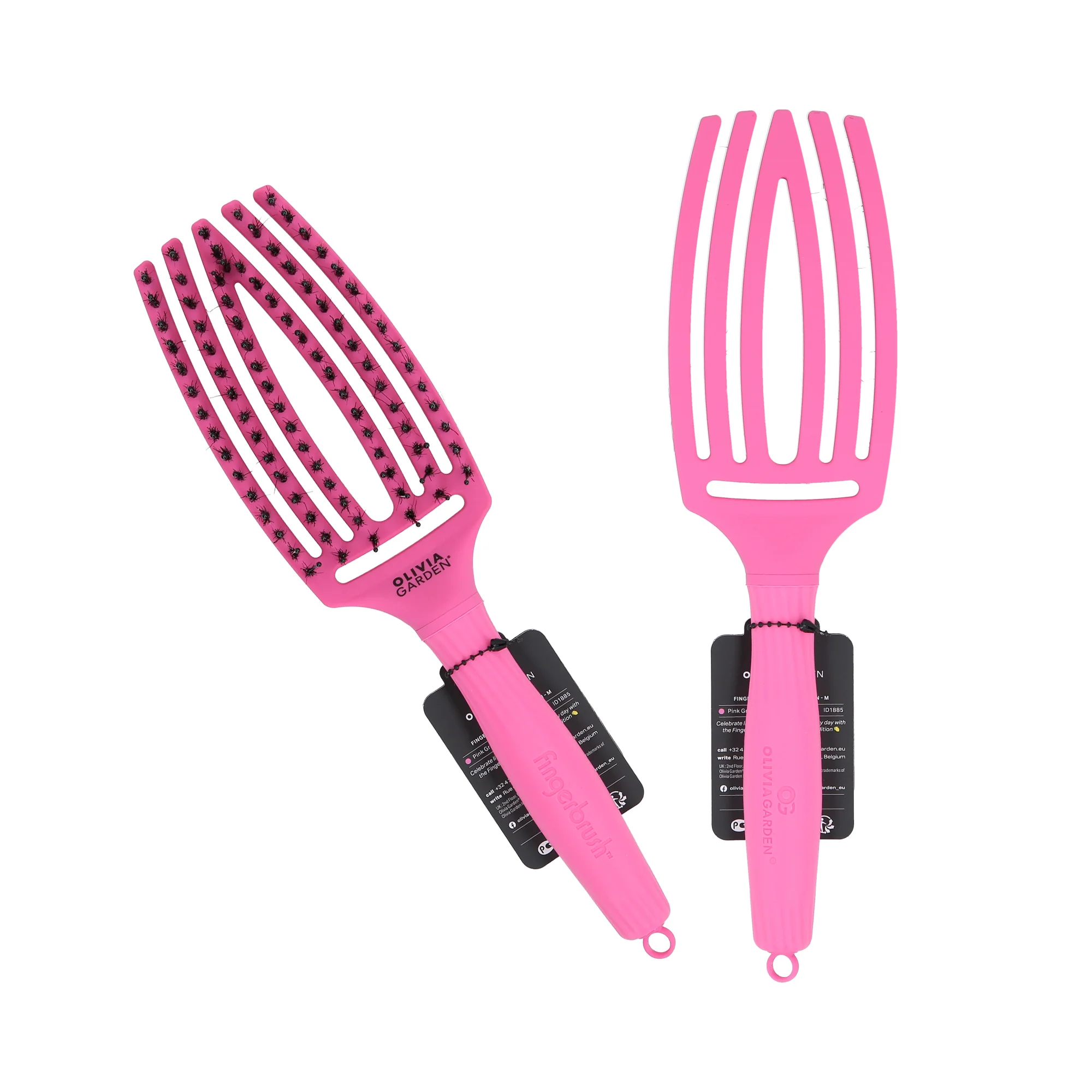 OLIVIA GARDEN FINGERBRUSH Szczotka do włosów Dolce Vita Pink Granita