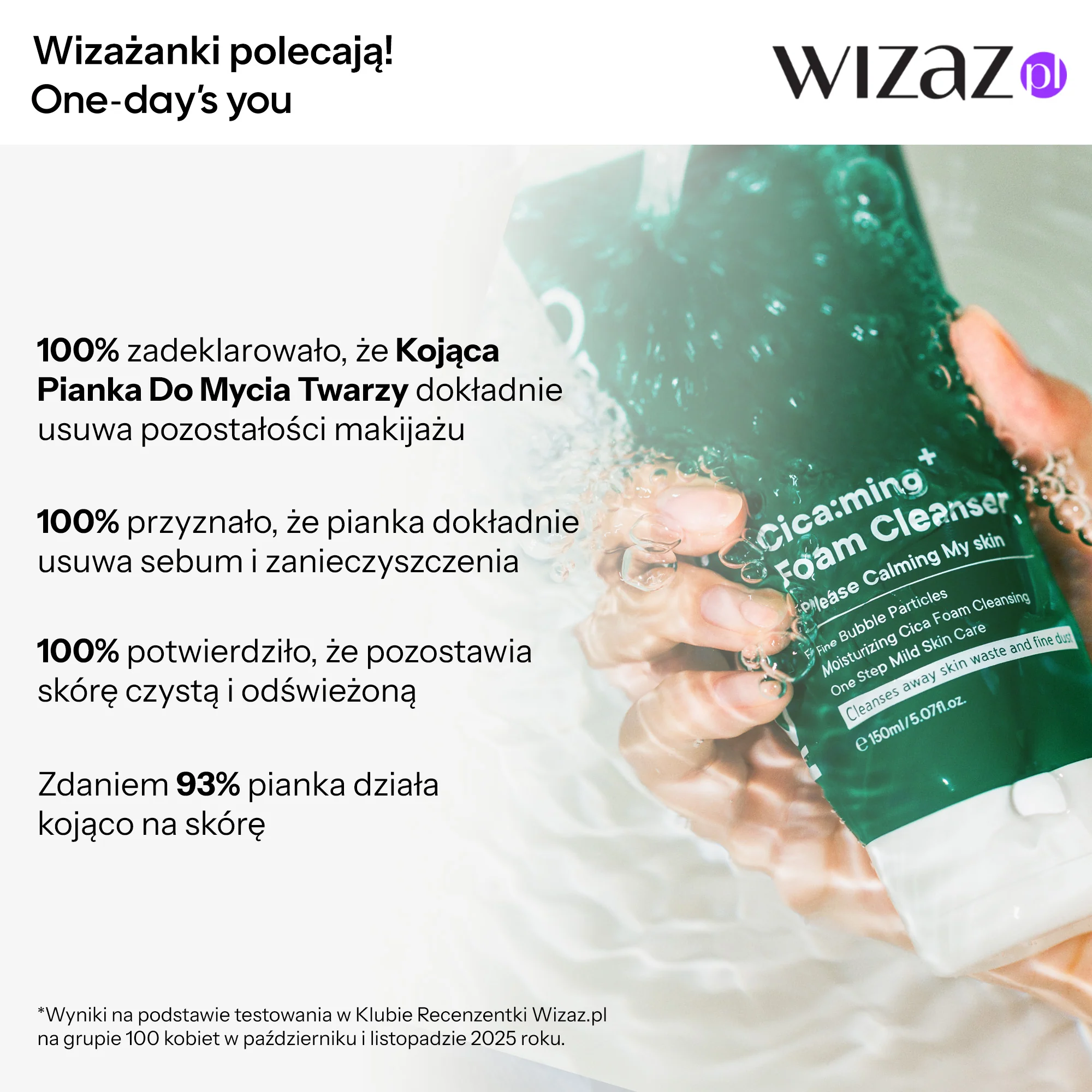 ONE-DAY’S YOU CICA:MING Kojąca pianka do mycia twarzy 150 ml - Image 3