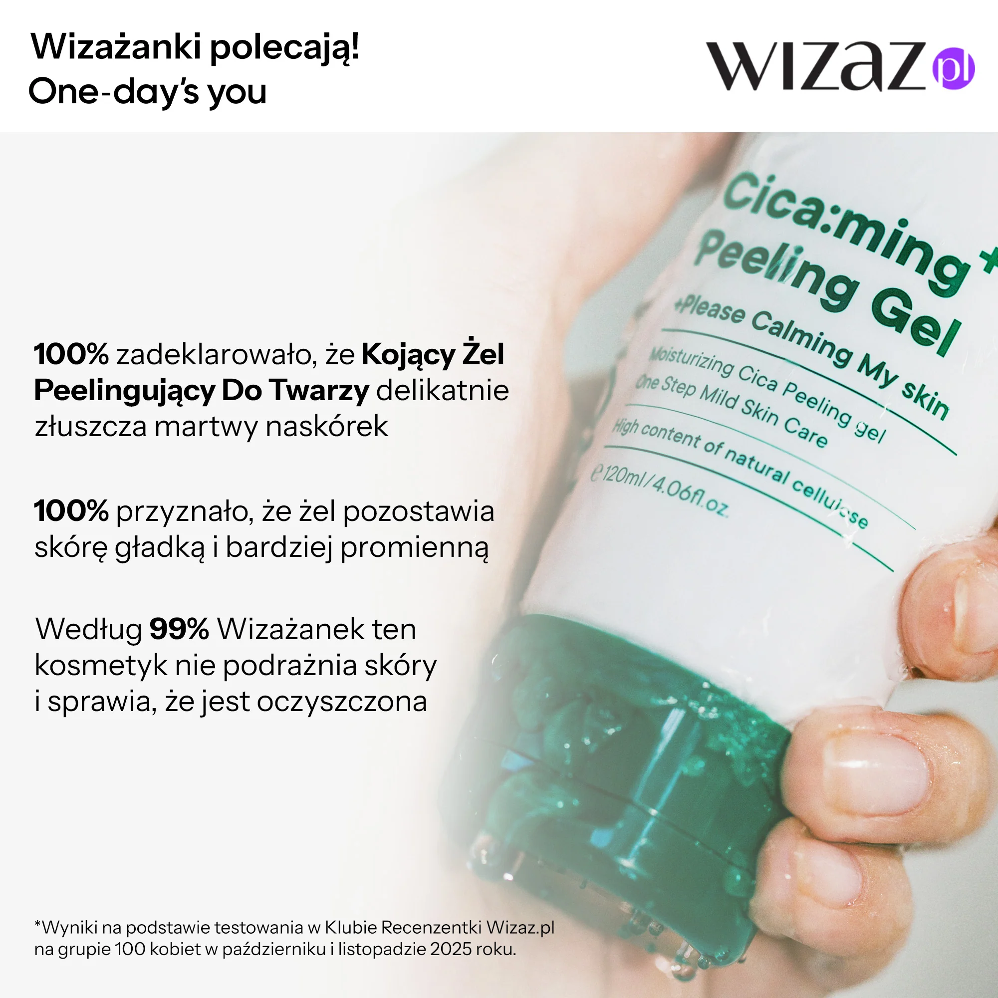 ONE-DAY’S YOU CICA:MING Kojący żel peelingujący 120 ml - Image 3
