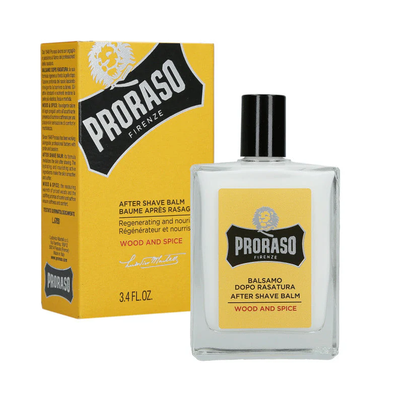 PRORASO SINGLE BLADE Wood And Spice Balsam po goleniu 100 ml