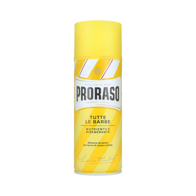 PRORASO YELLOW Pianka do golenia odżywczo – regenerująca do skóry suchej 400 ml