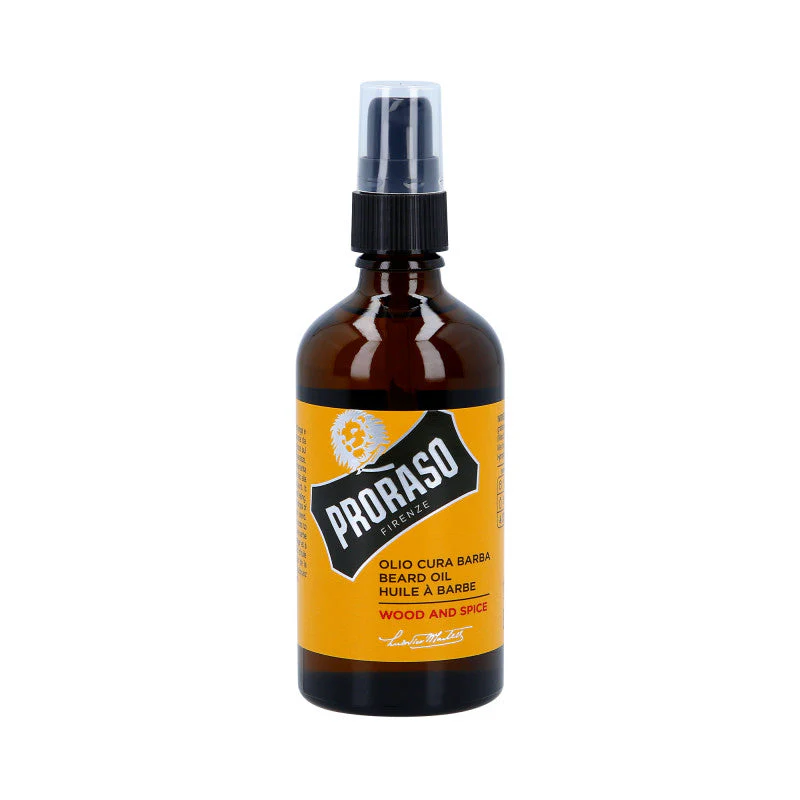 PRORASO YELLOW WOOD&SPICE BEARD OIL Odżywczy olejek do brody 100 ml
