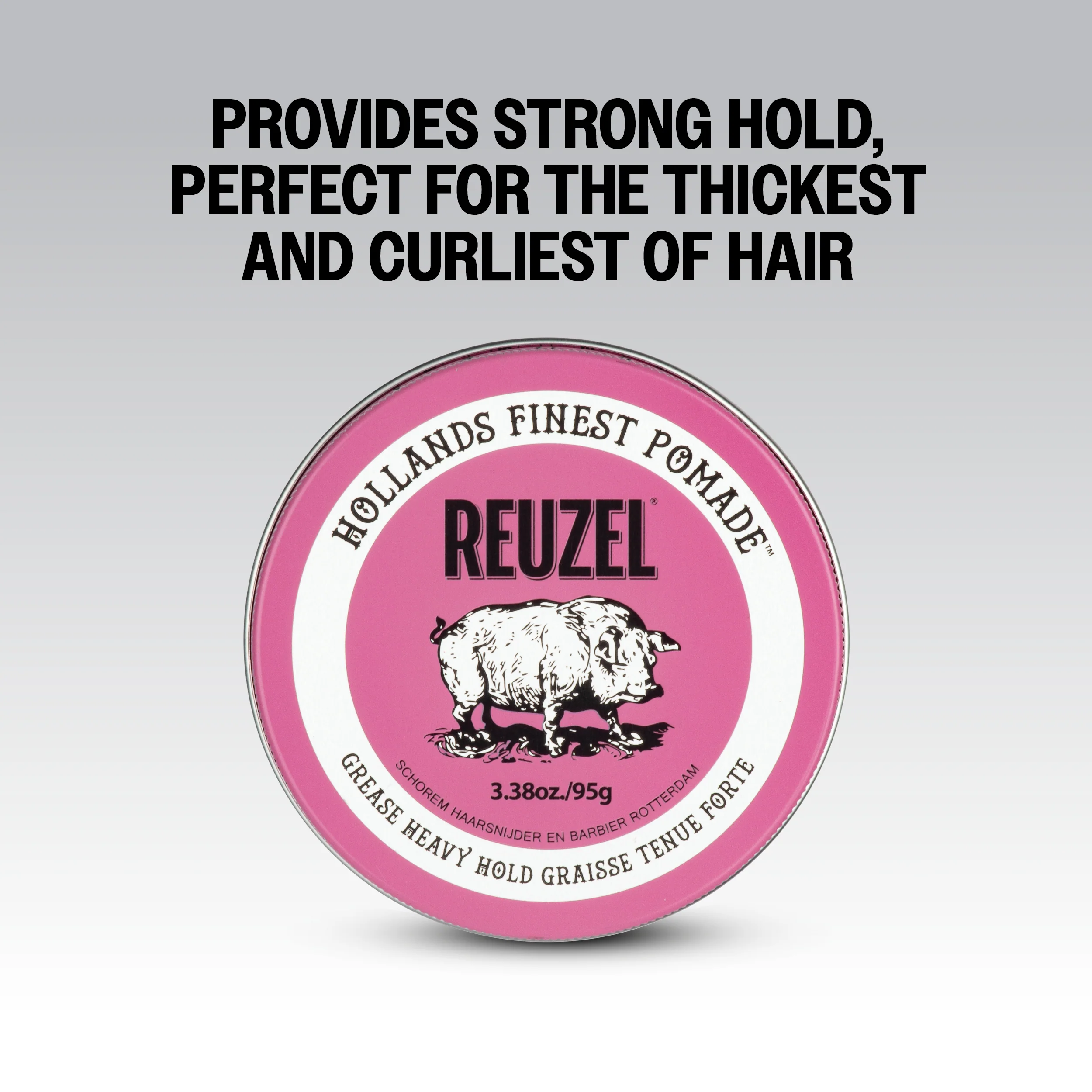 REUZEL PINK HEAVY GREASE HEAVY HOLD Woskowa pomada do włosów o mocnym utrwaleniu 95 g - Image 4