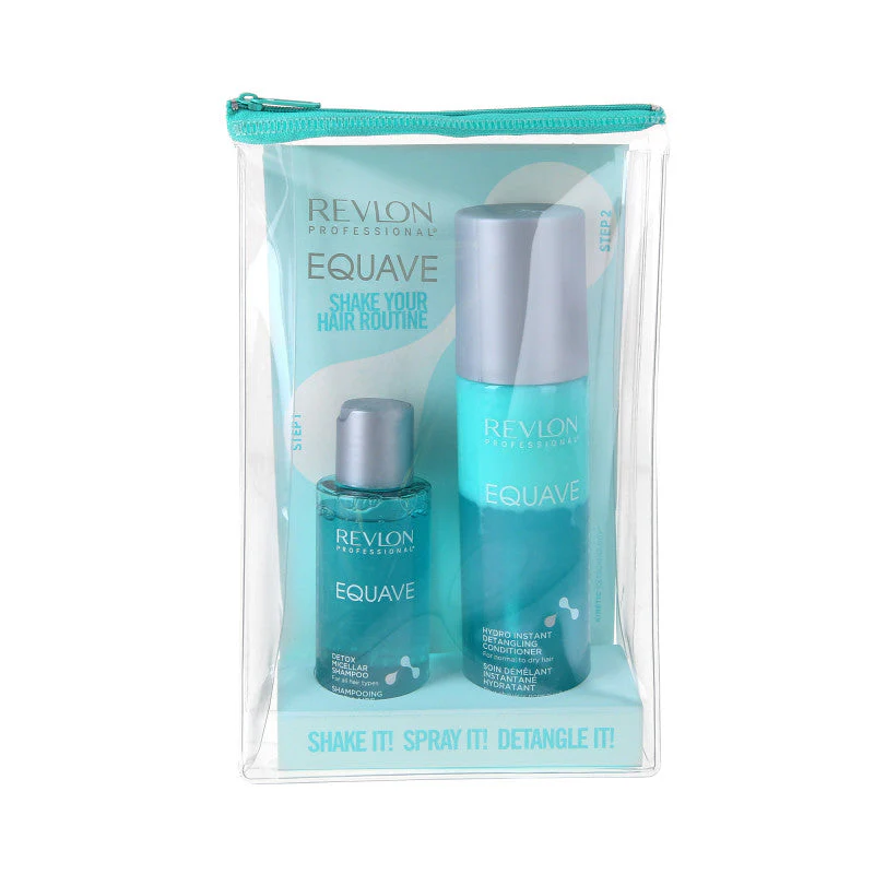 REVLON PROFESSIONAL EQUAVE HYDRO Zestaw szampon micelarny 100 ml + dwufazowa odżywka do włosów 200 ml