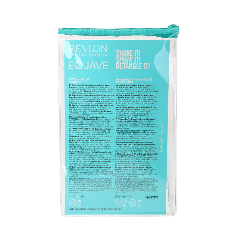 REVLON PROFESSIONAL EQUAVE HYDRO Zestaw szampon micelarny 100 ml + dwufazowa odżywka do włosów 200 ml - Image 2