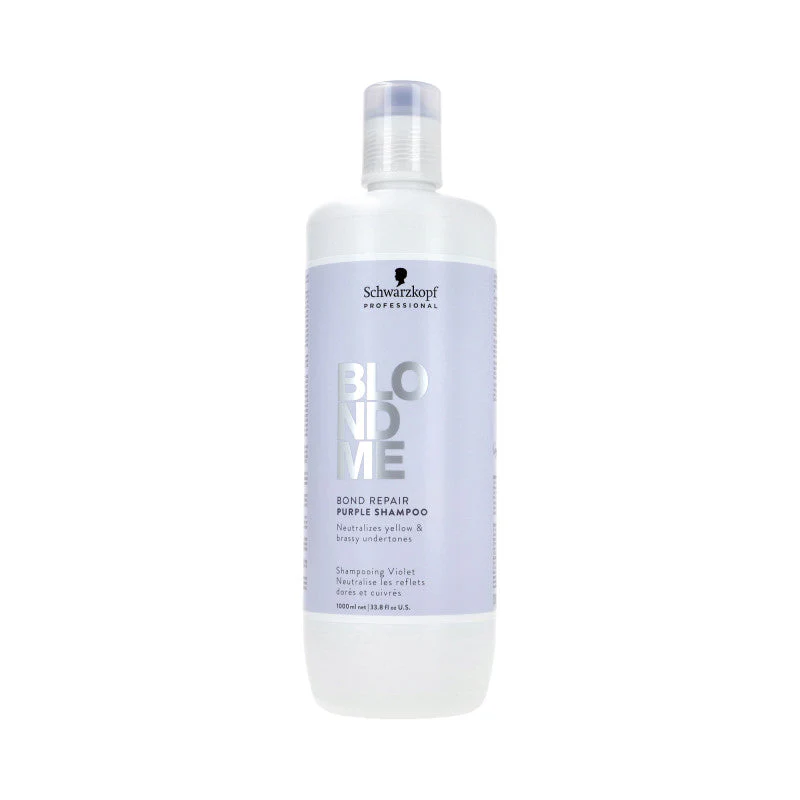 SCHWARZKOPF BLONDME BOND REPAIR PURPLE Neutralizujący szampon do włosów siwych i blond 1000 ml