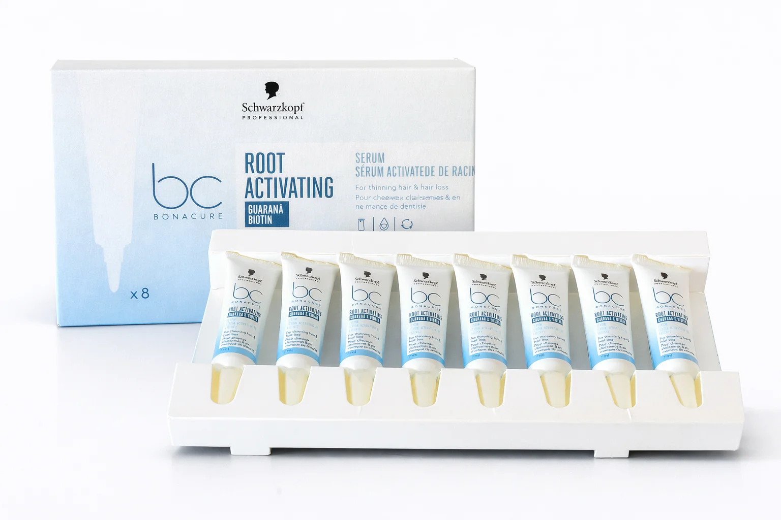 SCHWARZKOPF PROFESSIONAL BONACURE ROOT ACTIVATING SERUM Ampułki aktywujące do włosów ze skłonnością do wypadania 8 x 7 ml - Image 2