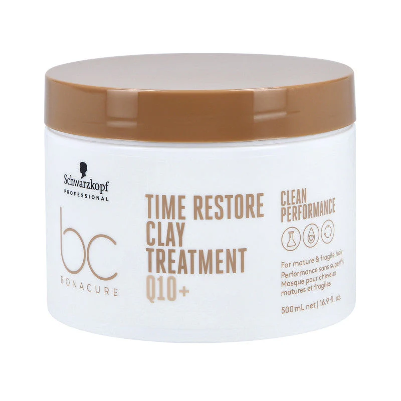 SCHWARZKOPF PROFESSIONAL BONACURE TIME RESTORE Q10 Kuracja do włosów dojrzałych z glinką i koenzymem Q10 500 ml