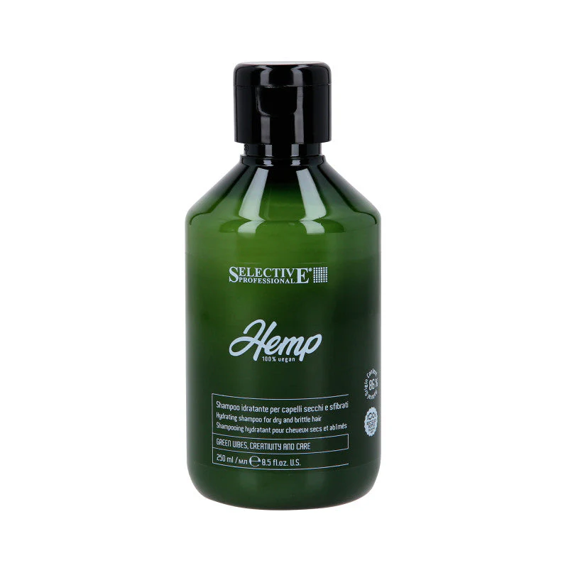 SELECTIVE HEMP VEGAN Nawilżający szampon do włosów z olejem z nasion konopi 250 ml
