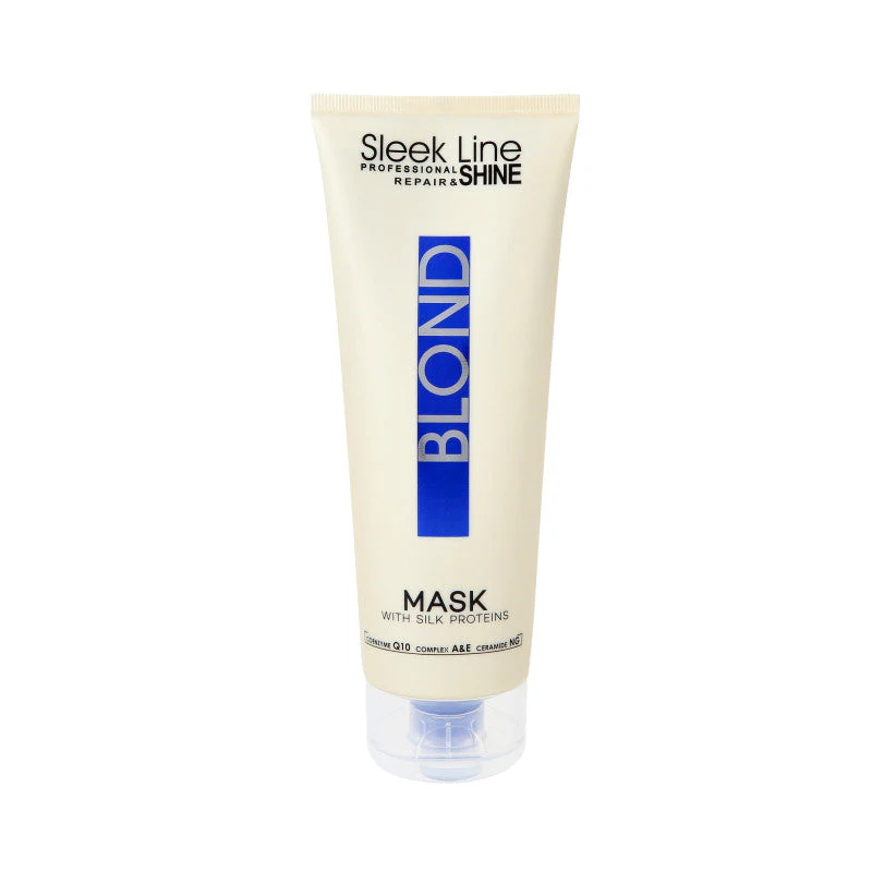 STAPIZ SLEEK LINE BLOND Maska z jedwabiem do włosów blond i siwych 250 ml