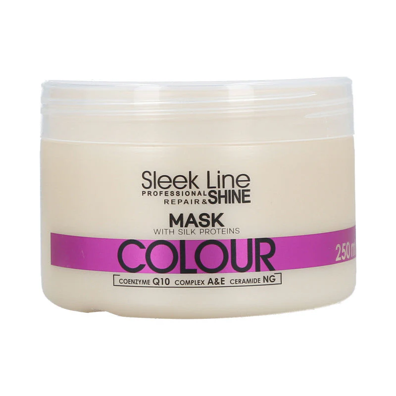 STAPIZ SLEEK LINE COLOUR Maska z jedwabiem do włosów farbowanych 250 ml
