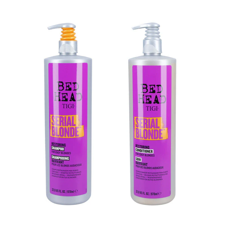 TIGI SERIAL BLONDE Zestaw do włosów blond Szampon 970 ml + Odżywka 970 ml
