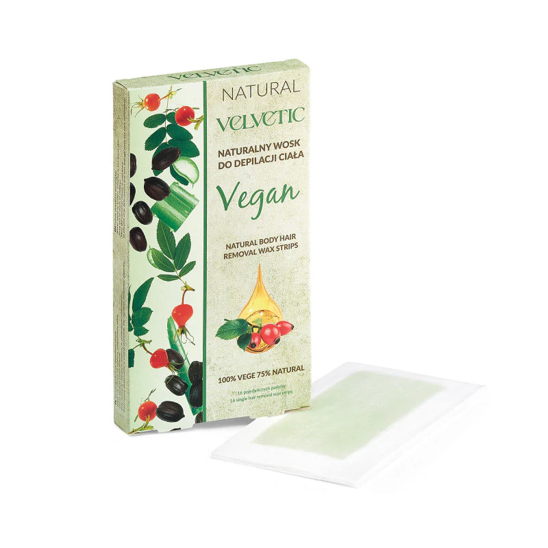 VELVETIC NATURAL VEGE Naturalny wosk do depilacji ciała 16 szt.