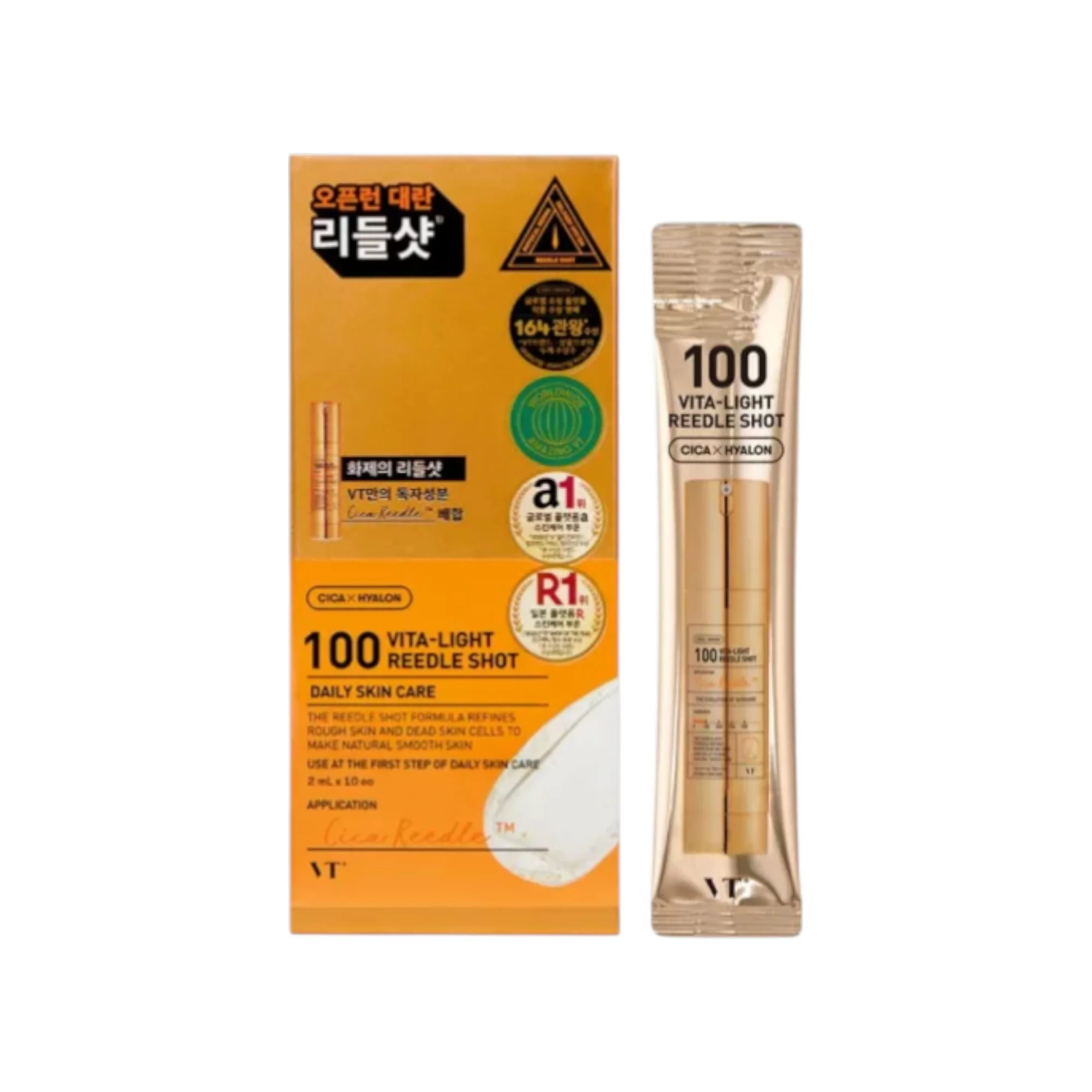 VT COSMETICS 100 VITA-LIGHT REEDLE SHOT Skoncentrowane serum w ampułkach wyrównujące koloryt skóry 10 x 2 ml