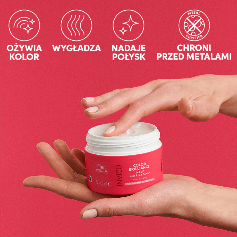 WELLA PROFESSIONALS INVIGO COLOR BRILLIANCE Maska do włosów cienkich 500 ml - Image 4